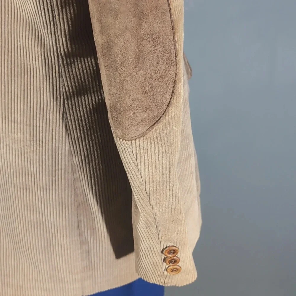 Levi Strauss & Co Brown Corduroy Blazer With Suede Elbow Patches